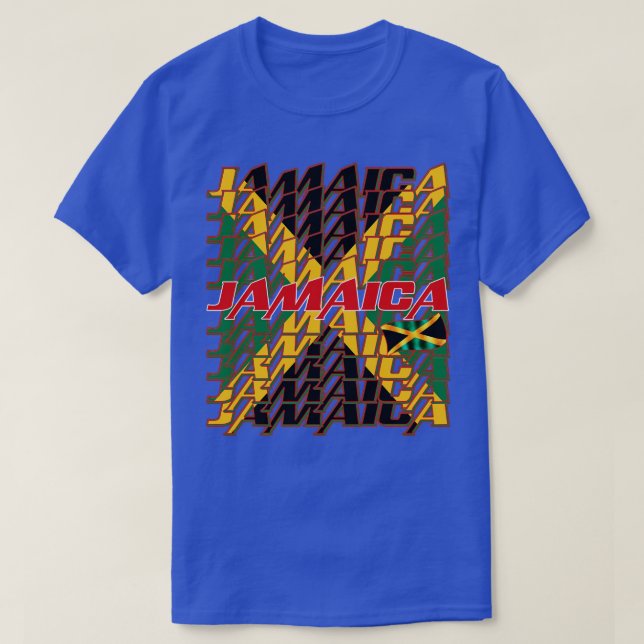 Jamaica Flagga 3 T Shirt (Design framsida)