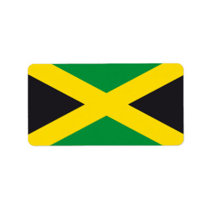 Jamaica flagga adressetikett