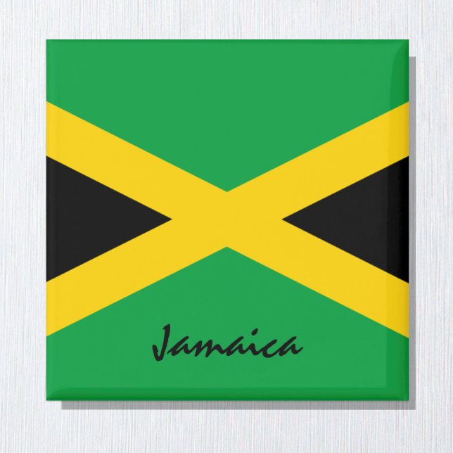 Jamaica flagga & America helgdag/sportfantaster Magnet (Skapare uppladdad)