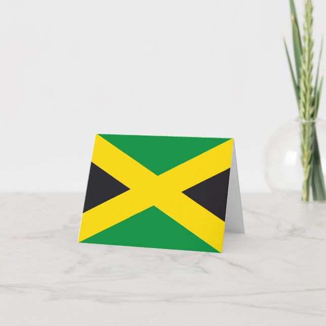 Jamaica flagga anteckningskort (Framsida)