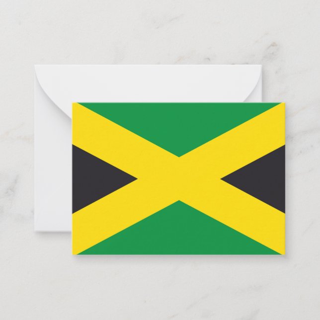 Jamaica flagga anteckningskort (Framsida)