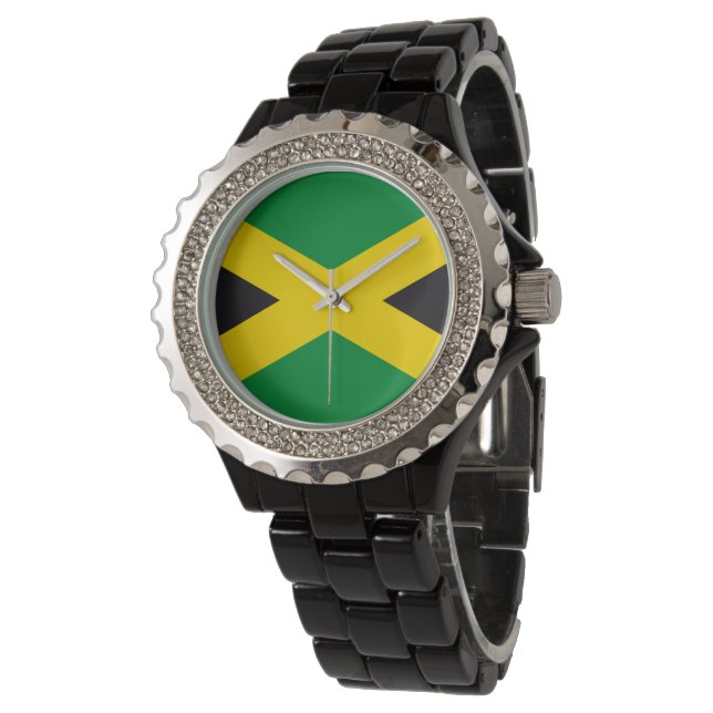 Jamaica flagga armbandsur (Vinklad)