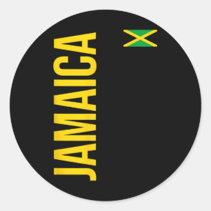 Jamaica Flagga Atletisk Fotboll Sports Tröja Runt Klistermärke