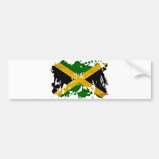 Jamaica flagga bildekal (Framsidan)