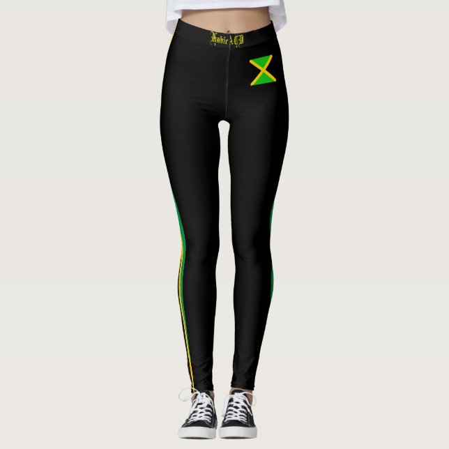 JAMAICA FLAGGA BLACK LEGGINGINGS HAVIC ACD LEGGINGS (Framsida)