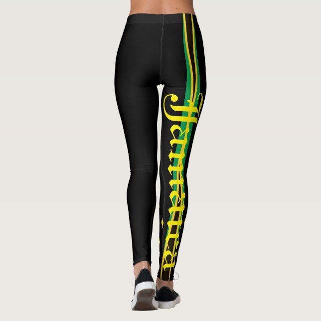 JAMAICA FLAGGA BLACK LEGGINGINGS HAVIC ACD LEGGINGS (Baksida)