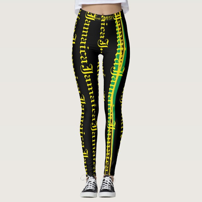 JAMAICA FLAGGA BLACK LEGGINGINGS HAVIC ACD LEGGINGS (Framsida)