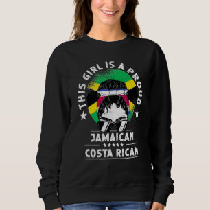Jamaica Flagga Costa Rica Uppvuxen Kvinna Flick Me T Shirt