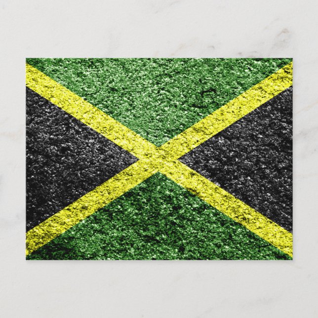 Jamaica Flagga Distress Vykort (Framsida)