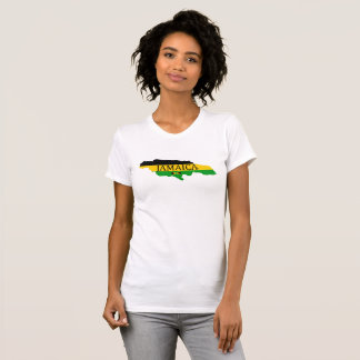 Jamaica Flagga Färg Art T-Shirt