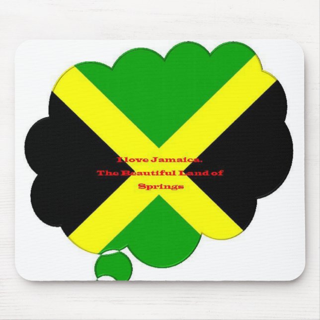 Jamaica Flagga Färg Musmatta (Framsidan)