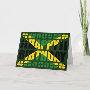 Jamaica-Flagga födelsedagskort Kort