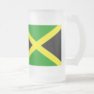 Jamaica flagga frostat ölglas