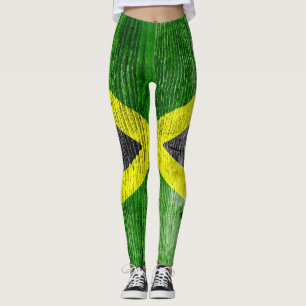 Jamaica Flagga Grungy Distress Board Leggings