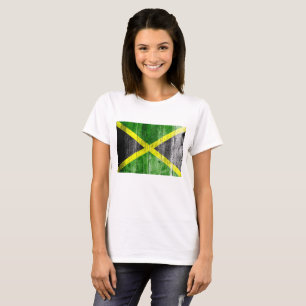 Jamaica Flagga Grungy Distress Board T Shirt