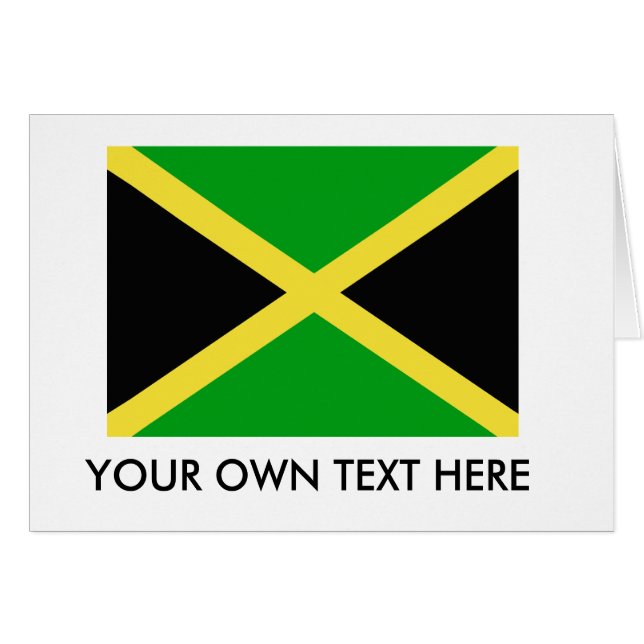 Jamaica flagga hälsningskort (Framsidan Horizontal)