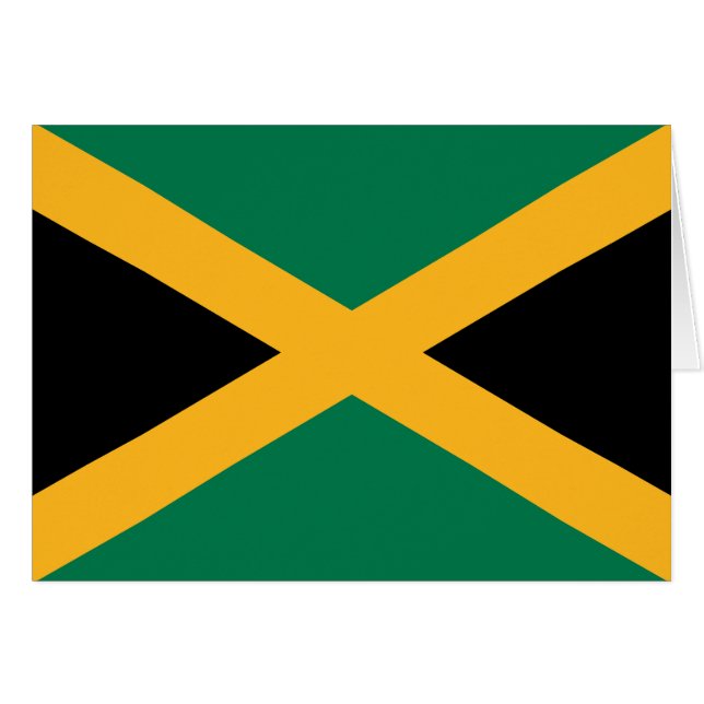 Jamaica Flagga Hälsningskort (Framsidan Horizontal)