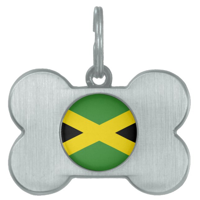Jamaica Flagga ID-bricka Husdjur (Framsidan)