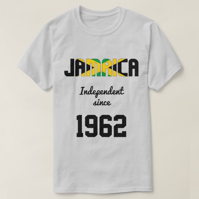 Jamaica Flagga IndeIndeIndeIndeSjälvFirande T Shirt (Design framsida)