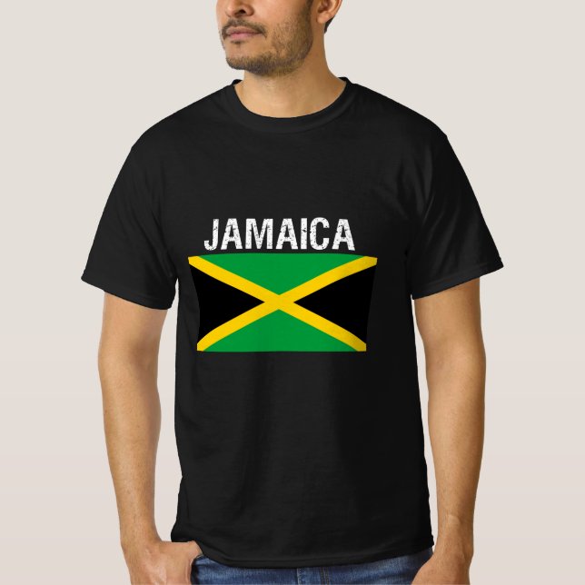 Jamaica,flagga Jamaica T Shirt (Framsida)