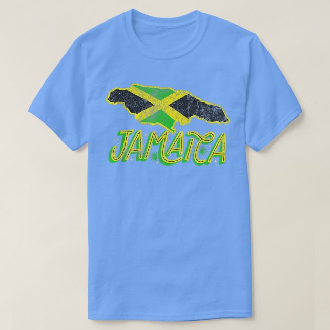 jamaica flagga Jamaican Karta jamaican flagga Jama T Shirt (Design framsida)