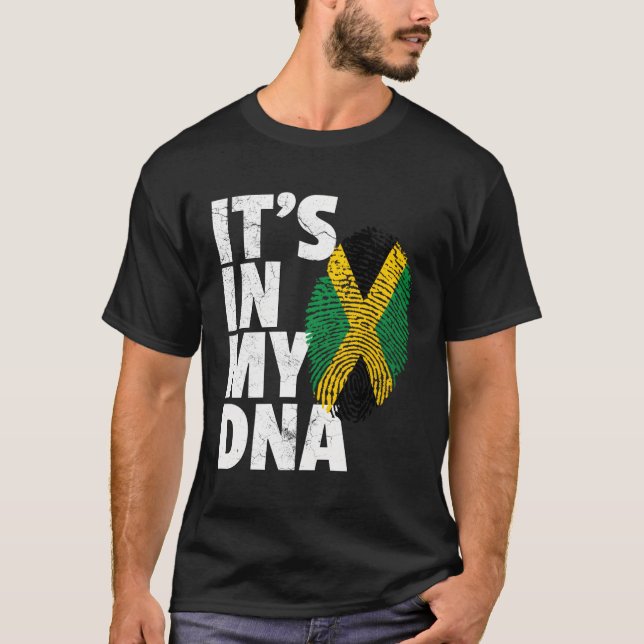 Jamaica Flagga Jamaican Pride Dna Island T Shirt (Framsida)
