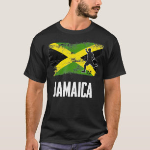 Jamaica Flagga Jersey Soccer Team piggy  T Shirt