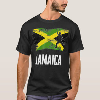 Jamaica Flagga Jersey Soccer Team piggy  T Shirt