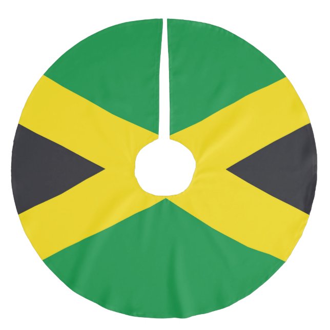Jamaica flagga julgransmatta borstad polyester (Framsidan)