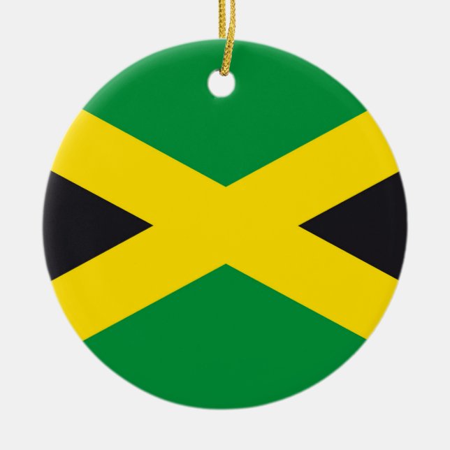 Jamaica flagga julgransprydnad keramik (Framsidan)