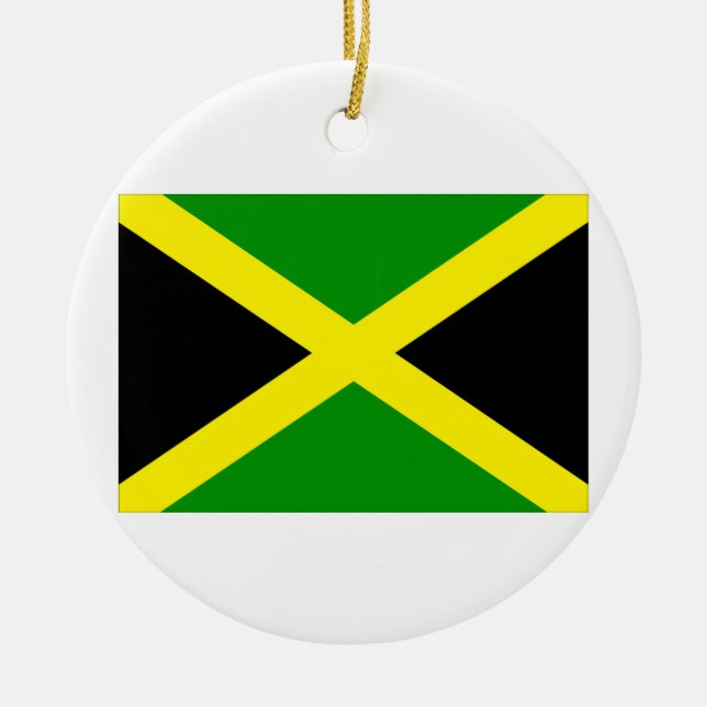 Jamaica flagga julgransprydnad keramik (Framsidan)