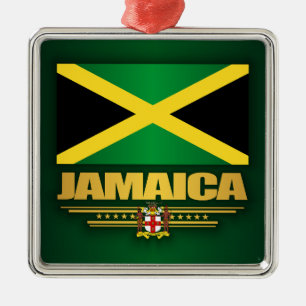Jamaica Flagga Julgransprydnad Metall