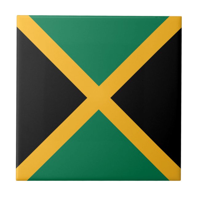 Jamaica Flagga Kakelplatta (Framsidan)