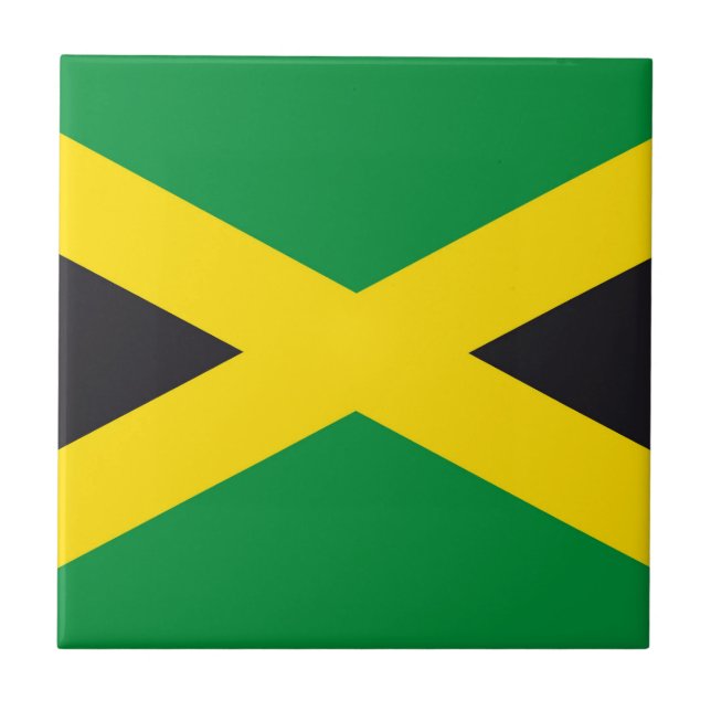 Jamaica flagga kakelplatta (Framsidan)