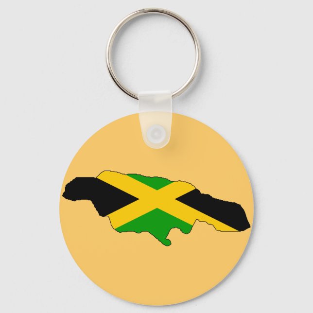 Jamaica flagga karta nyckelring (Framsida)