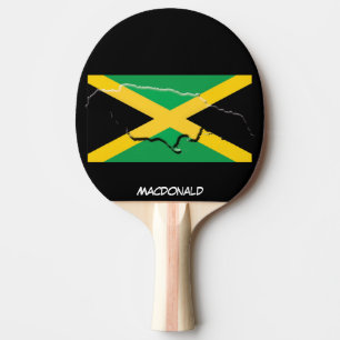JAMAICA FLAGGA & KARTA Personlig BLACK Pingisracket