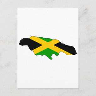 Jamaica flagga karta vykort