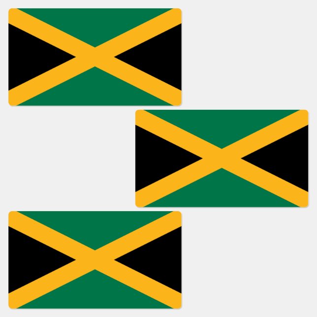 Jamaica Flagga Klistermärke (Grupp)