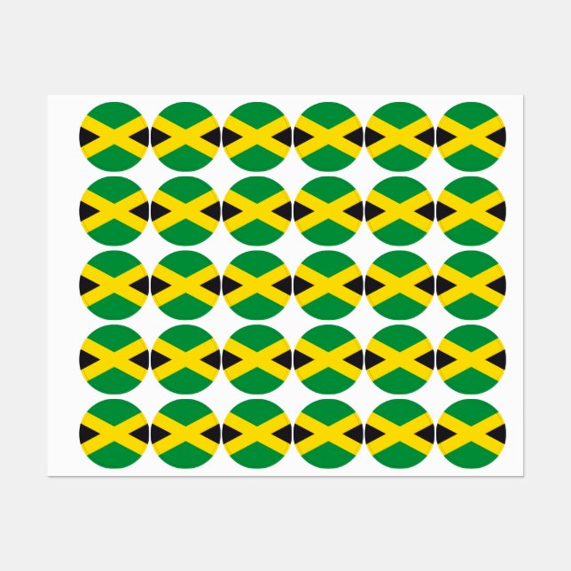 Jamaica flagga klistermärke (Ark)