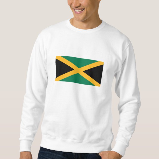 Jamaica Flagga Lång Ärmad Tröja (Framsida)