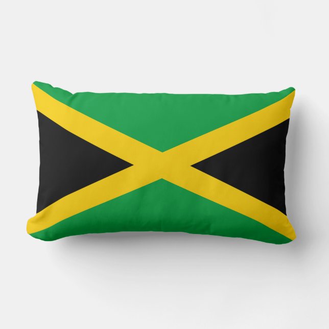 Jamaica Flagga Lumbarkudde (Framsida)