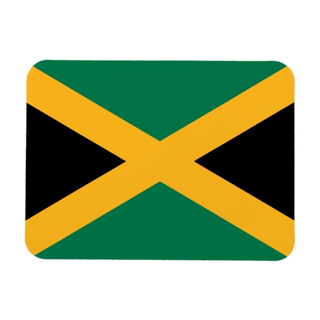 Jamaica Flagga Magnet (Horisontell)