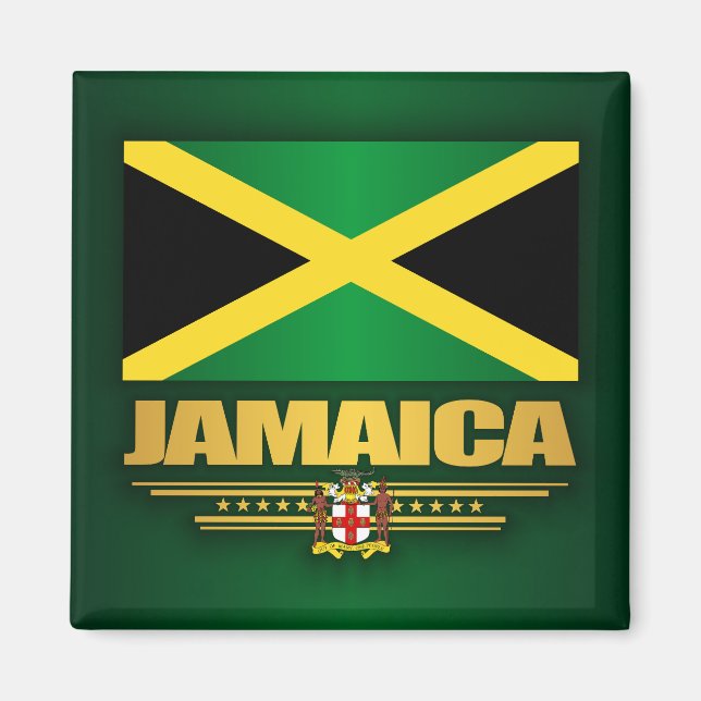 Jamaica Flagga Magnet (Framsidan)