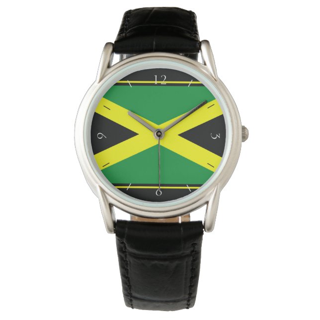 Jamaica Flagga Manar provbevakning Armbandsur (Framsida)
