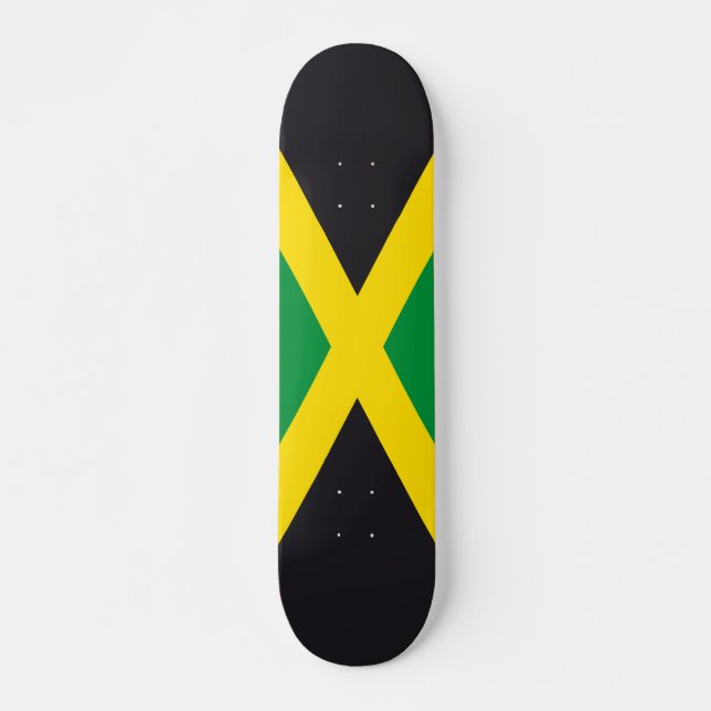 Jamaica flagga mini skateboard bräda 18,5 cm (Framsida)