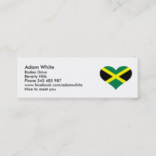 Jamaica flagga mini visitkort