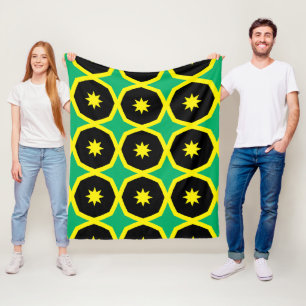 Jamaica flagga mönster fleecefilt