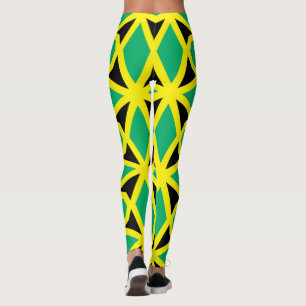 Jamaica flagga mönster leggings