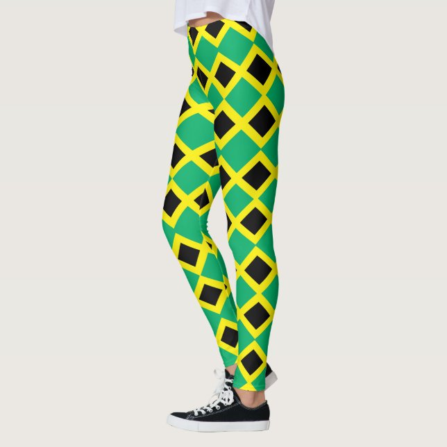 Jamaica flagga mönster leggings (Vänster)
