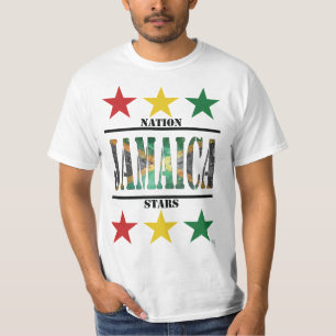 Jamaica Flagga Nation Stars RYG Edition T Shirt